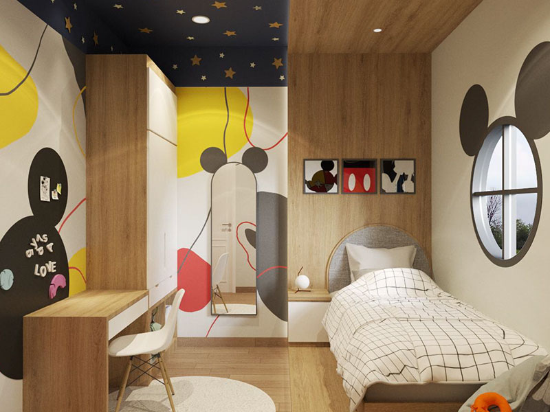 hadirkan mural bertema karakter di kamar anak, berikut cara membuatnya