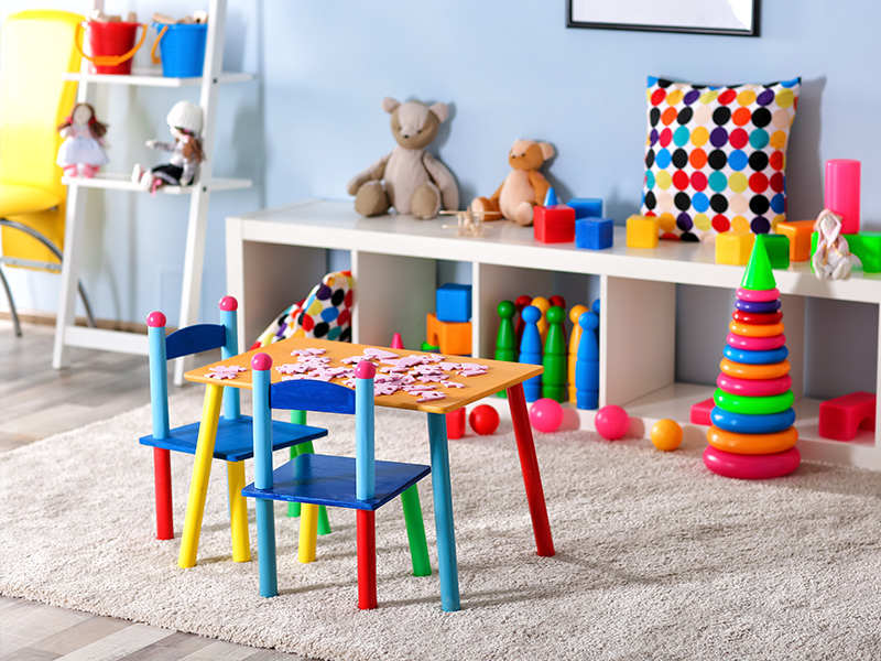 Warna furnitur ruang bermain anak