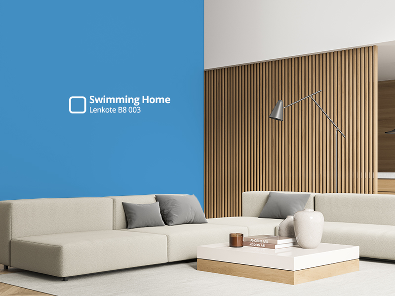 Psikologis warna interior biru