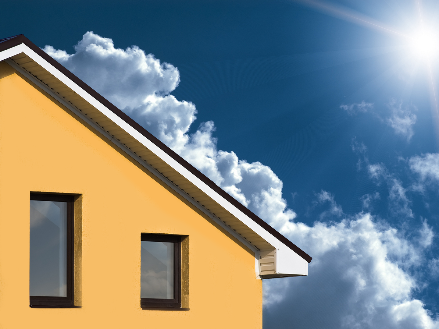 Eksterior dengan cat peredam panas rumah 