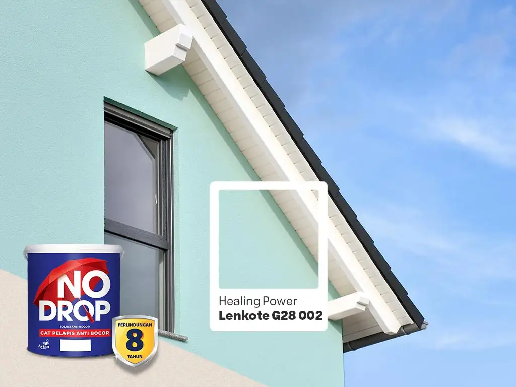 Rekomendasi Warna Hijau Muda dari No Drop - Healing Power (Lenkote G28 002) untuk Tampilan Natural dan Menenangkan