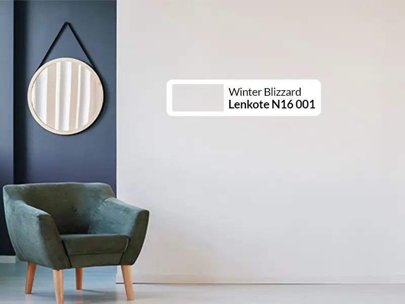 Kombinasi warna cat biru navy dan putih untuk tampilan interior yang klasik dan mewah.