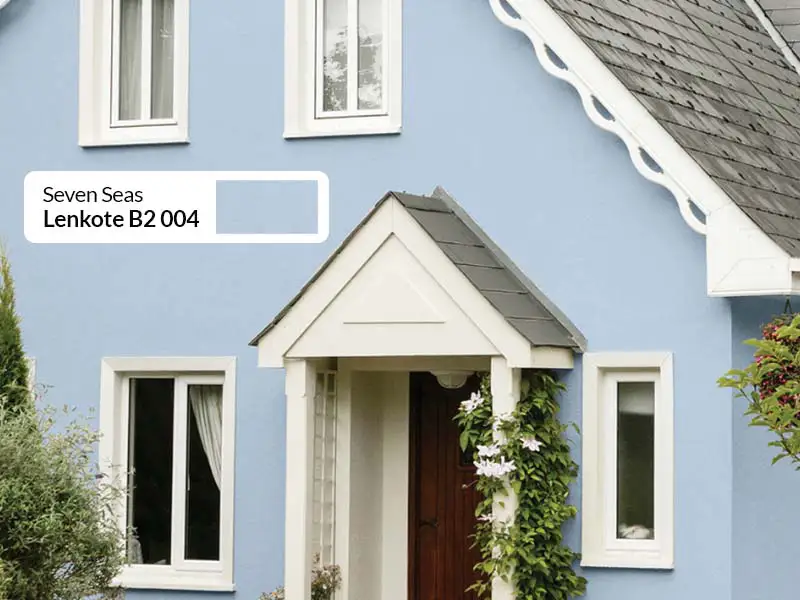 Kombinasi warna cat biru navy dan putih untuk tampilan interior yang klasik dan mewah.