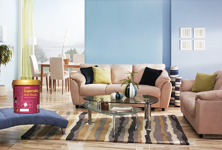 percantik dinding interior rumah dengan supersilk anti noda